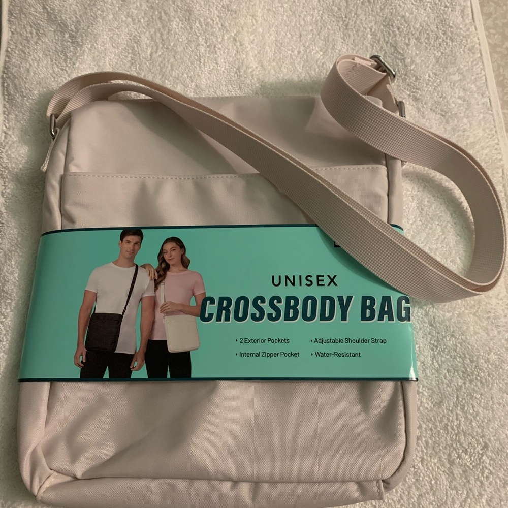 Unisex Beige Crossbody Bag
